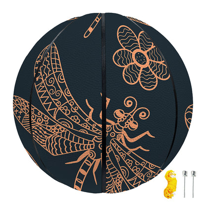 Vintage Dragonfly Pattern Print Basketball