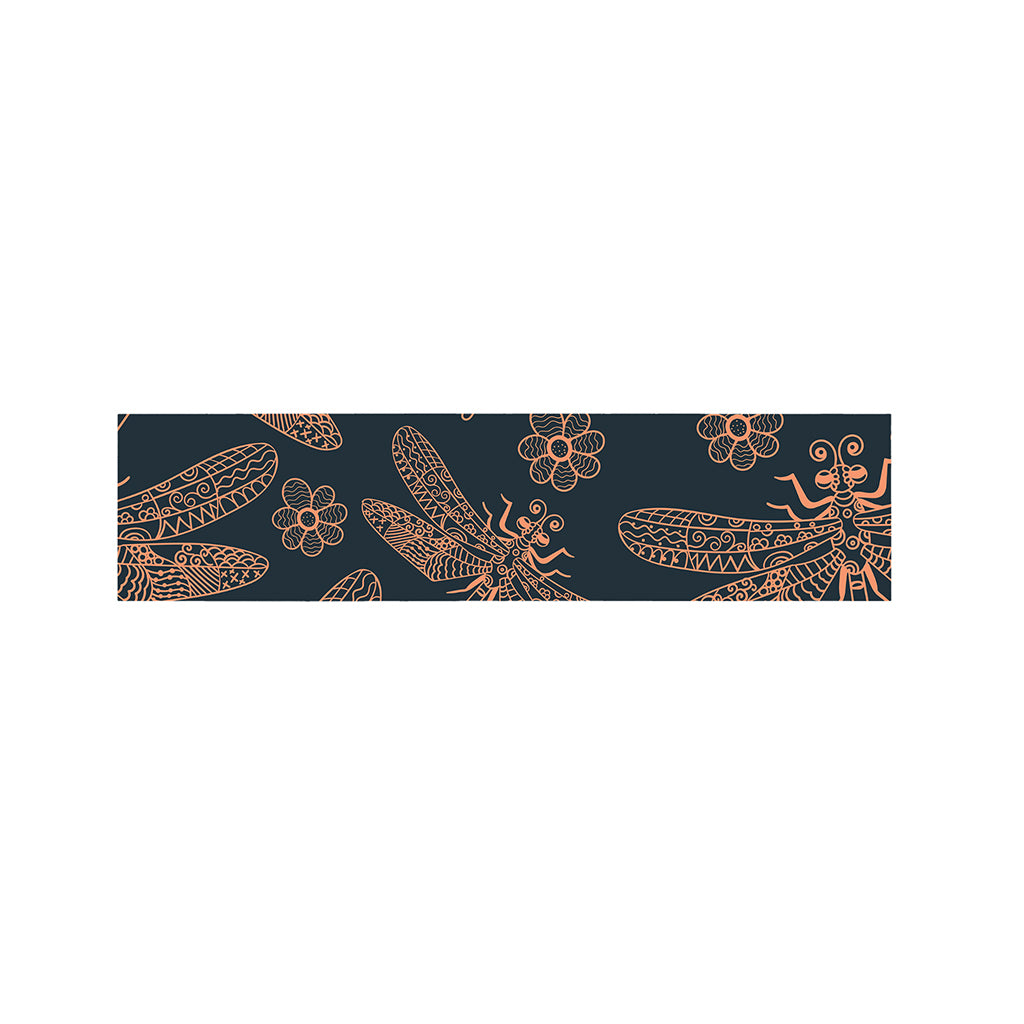 Vintage Dragonfly Pattern Print Bed Runner