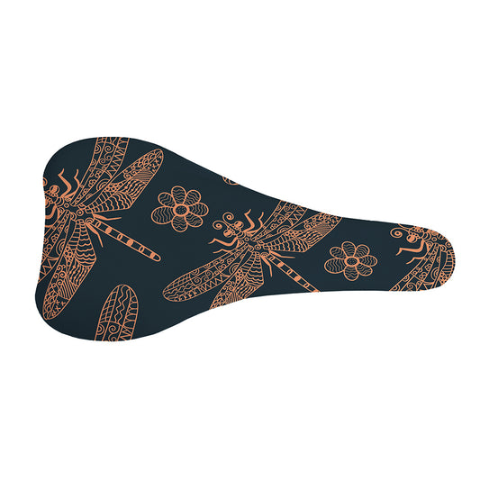 Vintage Dragonfly Pattern Print Bicycle Seat Cover