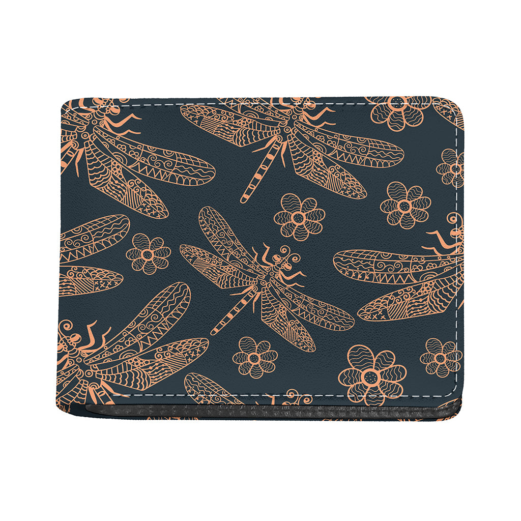 Vintage Dragonfly Pattern Print Bifold Wallet