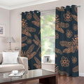 Vintage Dragonfly Pattern Print Dimout Grommet Curtains