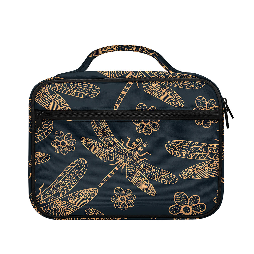 Vintage Dragonfly Pattern Print Briefcase Bible Bag