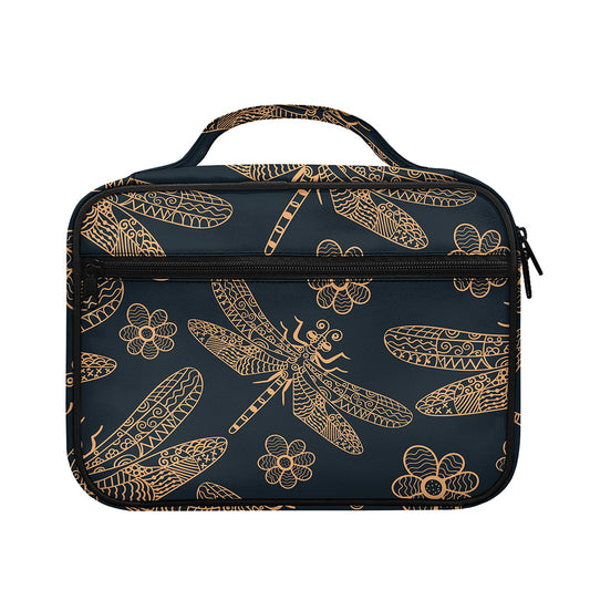 Vintage Dragonfly Pattern Print Briefcase Bible Bag