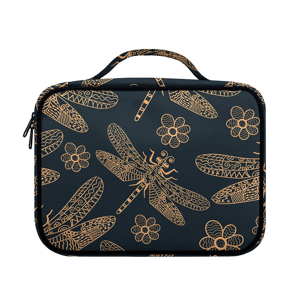 Vintage Dragonfly Pattern Print Briefcase Bible Bag