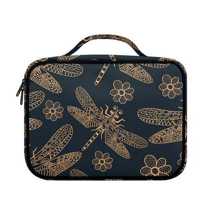 Vintage Dragonfly Pattern Print Briefcase Bible Bag