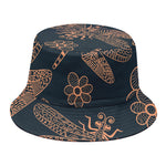 Vintage Dragonfly Pattern Print Bucket Hat