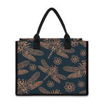 Vintage Dragonfly Pattern Print Canvas Tote Bag