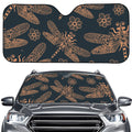Vintage Dragonfly Pattern Print Car Windshield Sun Shade
