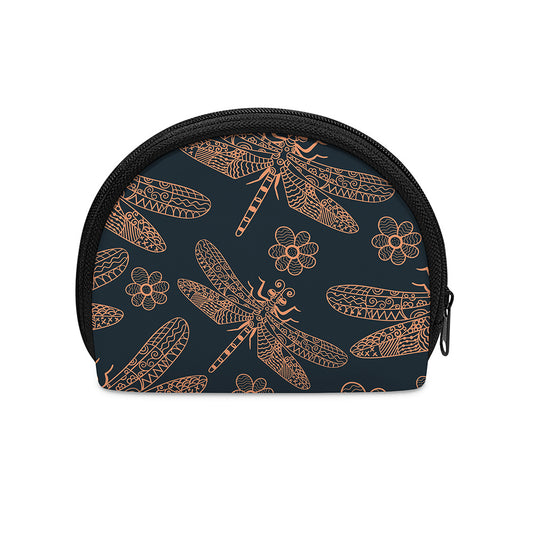 Vintage Dragonfly Pattern Print Coin Purse