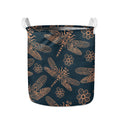 Vintage Dragonfly Pattern Print Collapsible Laundry Basket