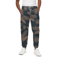 Vintage Dragonfly Pattern Print Cotton Sweatpants