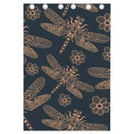 Vintage Dragonfly Pattern Print Curtain