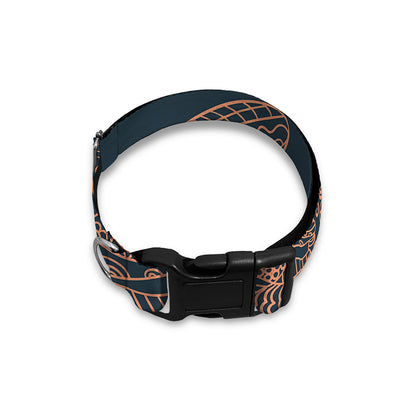 Vintage Dragonfly Pattern Print Dog Collar