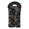 Vintage Dragonfly Pattern Print Double Neoprene Wine Tote