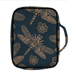 Vintage Dragonfly Pattern Print Front Pocket Bible Bag