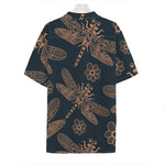 Vintage Dragonfly Pattern Print Hawaiian Shirt