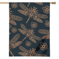 Vintage Dragonfly Pattern Print House Flag