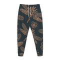 Vintage Dragonfly Pattern Print Jogger Pants