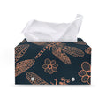 Vintage Dragonfly Pattern Print Leather Tissue Box Cover