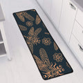 Vintage Dragonfly Pattern Print Long Kitchen Mat