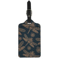 Vintage Dragonfly Pattern Print Luggage Tag