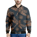 Vintage Dragonfly Pattern Print Men's Bomber Jacket