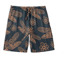 Vintage Dragonfly Pattern Print Men's Swim Trunks