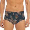 Vintage Dragonfly Pattern Print Men's Triangle Swim Briefs