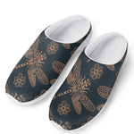 Vintage Dragonfly Pattern Print Mesh Casual Shoes