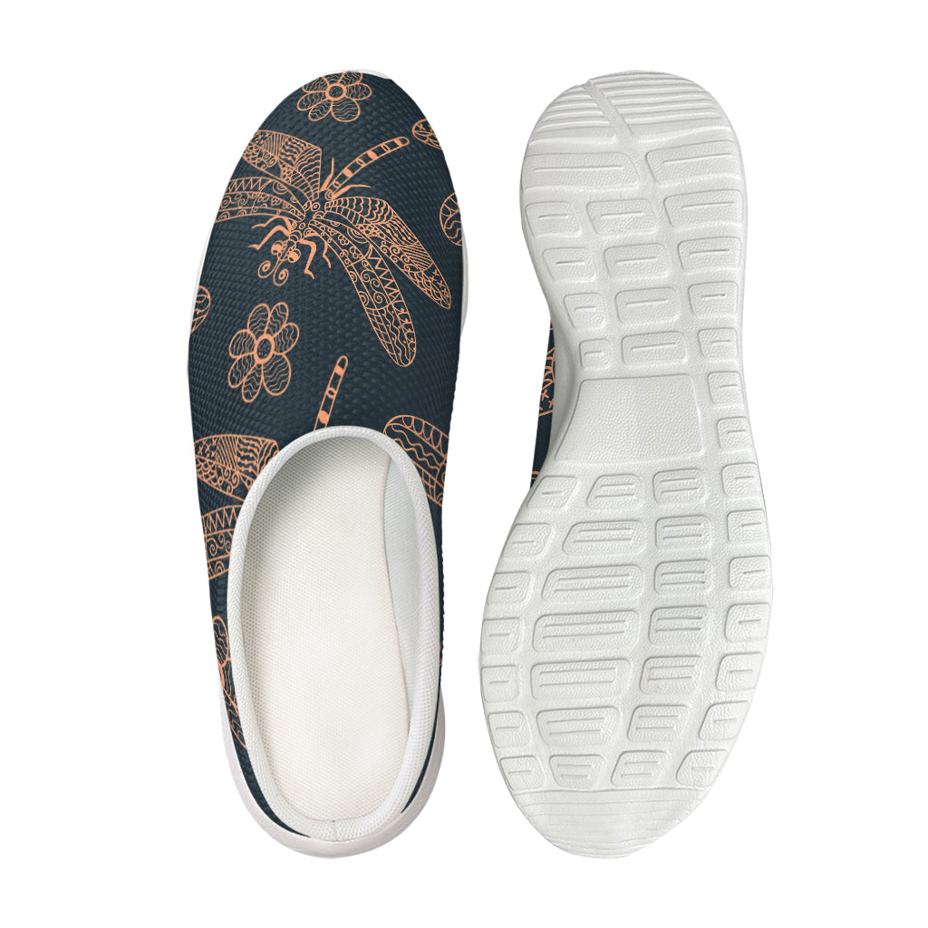 Vintage Dragonfly Pattern Print Mesh Casual Shoes