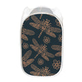 Vintage Dragonfly Pattern Print Mesh Laundry Hamper