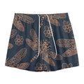 Vintage Dragonfly Pattern Print Mesh Shorts