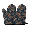 Vintage Dragonfly Pattern Print Oven Mitts