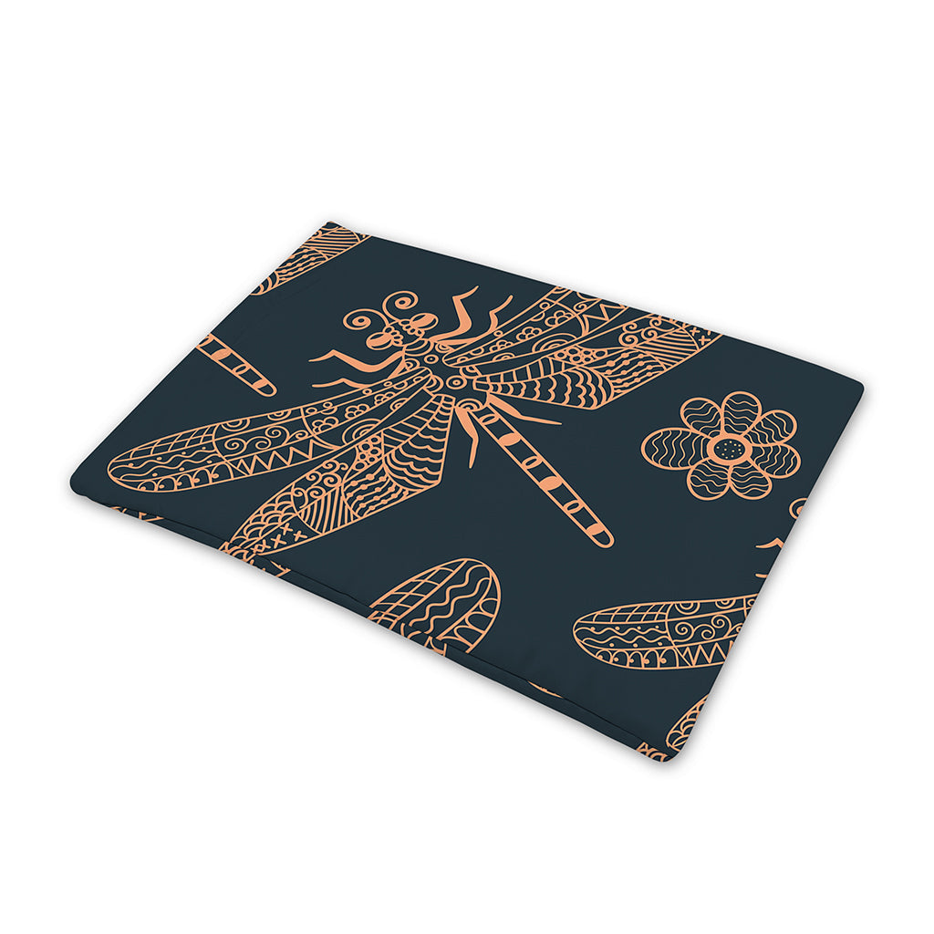 Vintage Dragonfly Pattern Print Pet Cooling Mat Cover