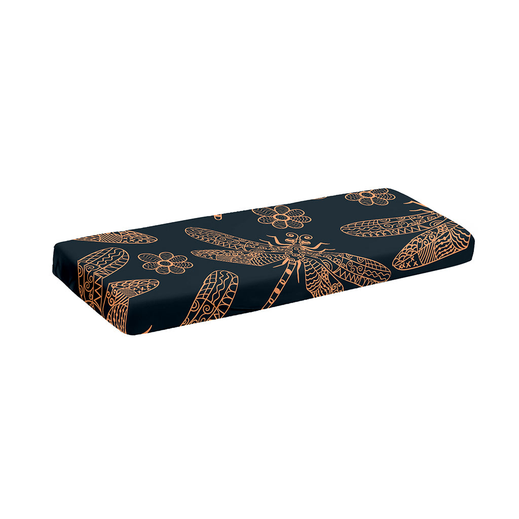 Vintage Dragonfly Pattern Print Piano Keyboard Cover