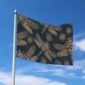 Vintage Dragonfly Pattern Print Polyester Flag