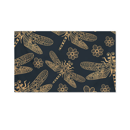Vintage Dragonfly Pattern Print Polyester Flag