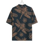 Vintage Dragonfly Pattern Print Rayon Hawaiian Shirt