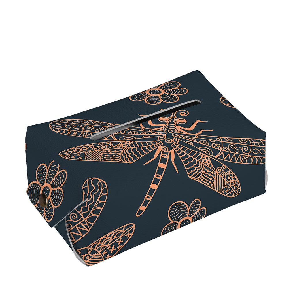 Vintage Dragonfly Pattern Print Rectangle Tissue Box Cover