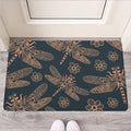 Vintage Dragonfly Pattern Print Rubber Doormat