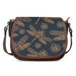 Vintage Dragonfly Pattern Print Saddle Bag