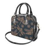 Vintage Dragonfly Pattern Print Shoulder Handbag