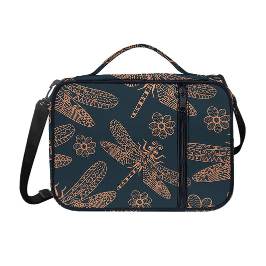 Vintage Dragonfly Pattern Print Shoulder Strap Bible Bag