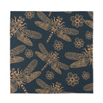 Vintage Dragonfly Pattern Print Silk Bandana