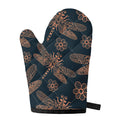 Vintage Dragonfly Pattern Print Single Oven Mitt