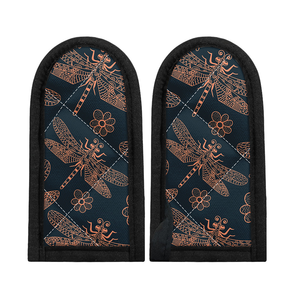 Vintage Dragonfly Pattern Print Skillet Handle Cover