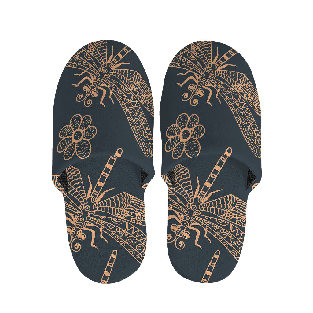 Vintage Dragonfly Pattern Print Slippers