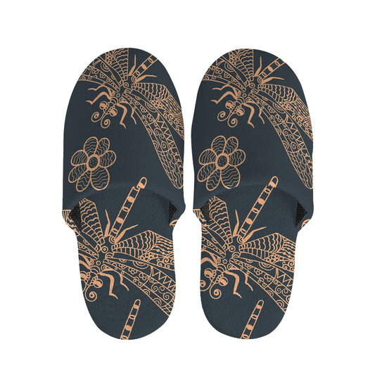 Vintage Dragonfly Pattern Print Slippers