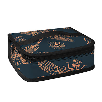 Vintage Dragonfly Pattern Print Small Lunch Bag