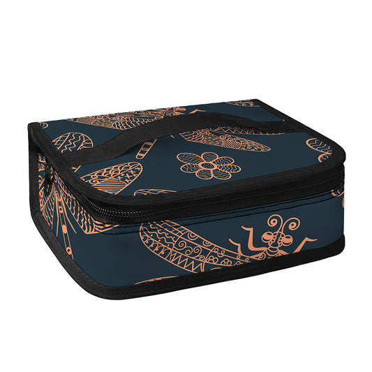 Vintage Dragonfly Pattern Print Small Lunch Bag